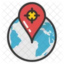 Globe Compass Global Icon