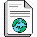 Global Document Globe Global File Icon