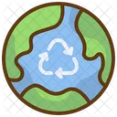 Global Eco Recycle Green Power Icon