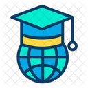 Education Global Learning Degree Cap Icon