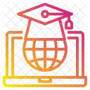 Graduate Globe Laptop Icon