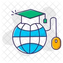 Global Education Online Learning Worldwide Connectivity Icon