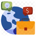 Global Employment Global Job Global Business Icon