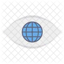 Global Eye Worldwide Eye Global View Icon