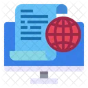 Computer File Globe Icon