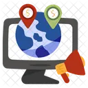 Global Financial Location Global Direction Gps Icon