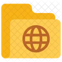 Global Folder Globe Icon