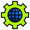 Global Gear Earth World Icon