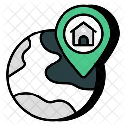 Global Home Location  Icon