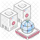 Global Hosting Servers Storage Icon
