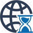Global Hourglass Climate Change Effect Icon