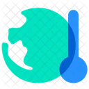 Global Warming Thermometer Icon