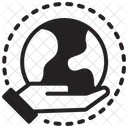 Global World Hand Icon