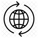Global Worldwide Earth Grid Icon