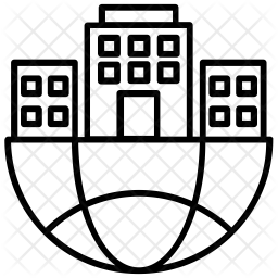 Global Infrastructure Icon - Download in Line Style