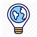 Global Innovation Lightbulb Icon