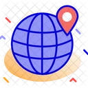 Location Map Globe Icon