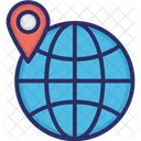 Globe Location Map Icon