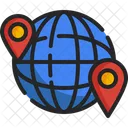 Earth Grid Pin Location Icon