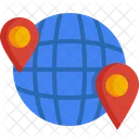 Earth Grid Pin Location Icon