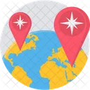 Global Location Global Network Icon