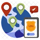 Global Location  Icon