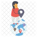 Global Direction Global Location Global Gps Icon