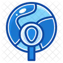 Filled Line World Locate Icon