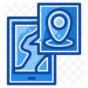 Filled Line World Locate Icon
