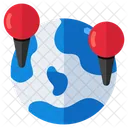 Global Map Global Location Direction Icon