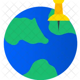 Global Location Pin  Icon