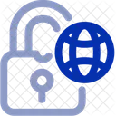Global Lock Security Globe Icon