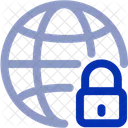 Global Lock Security Protection Icon