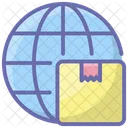Global Logistics Global Parcel Global Package Icon