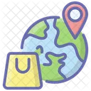 Global Logistics Global Location Global Delivery Icon
