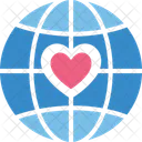 Globe Heart Love Travel Icon