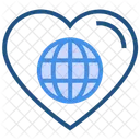 Heart Valentines Day Earth Icon