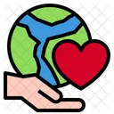 Hand Heart Earth Icon