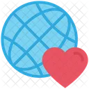 Valentine Day World Heart Icon