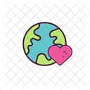 Global Love Love Heart Icon