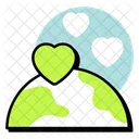 Global Love Global Care Earth Love Icon