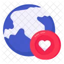 Global Love Planet Love Universe Love Icon