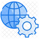 Global Management Communication Network Icon