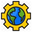 Global Management Management Earth Icon