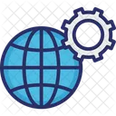Cogwheel Global Management Globalization Icon