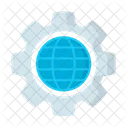 Global Management Globe Global Configuration Icon