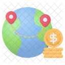 Global Marketing World Dollar Icon