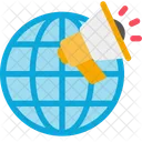 Online Loudspeaker Globe Icon