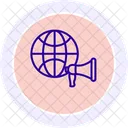 Global Marketing Black Outline Icon Icon