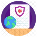 Medical Report Global Medical Security Global Healthcare Icon